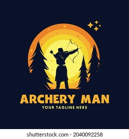 Archery Logo Template Design Vector