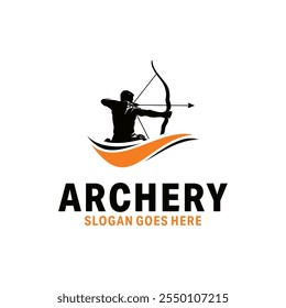 archery logo template design Vector illustration