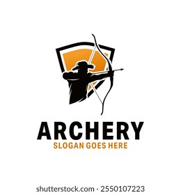 archery logo template design Vector illustration