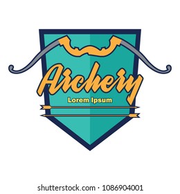 archery logo with text space for your slogan / tag line, vector illustration