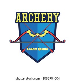 archery logo with text space for your slogan / tag line, vector illustration