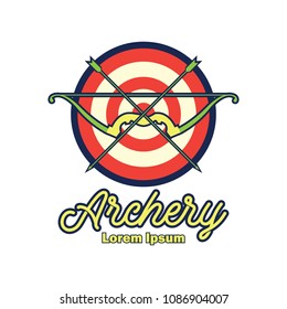 archery logo with text space for your slogan / tag line, vector illustration