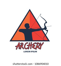 archery logo with text space for your slogan / tag line, vector illustration