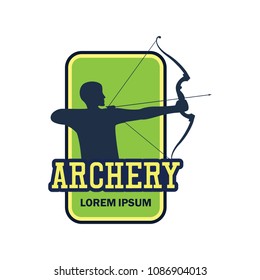 archery logo with text space for your slogan / tag line, vector illustration