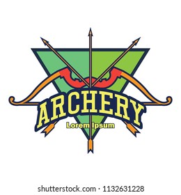 archery logo with text space for your slogan / tag line, vector illustration