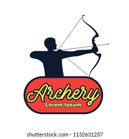 archery logo with text space for your slogan / tag line, vector illustration