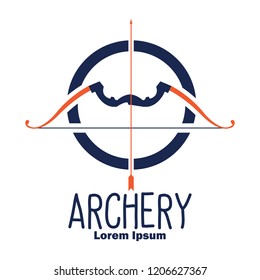 archery logo with text space for your slogan / tag line, vector illustration
