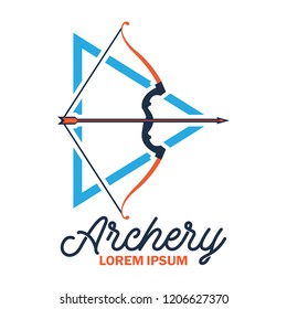 archery logo with text space for your slogan / tag line, vector illustration