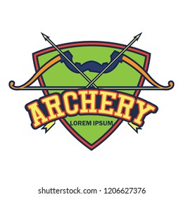 archery logo with text space for your slogan / tag line, vector illustration