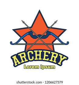archery logo with text space for your slogan / tag line, vector illustration