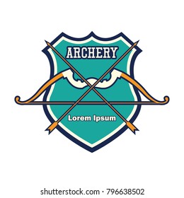 archery logo with text space for your slogan / tag line, vector illustration