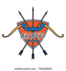 archery logo with text space for your slogan / tag line, vector illustration