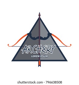 archery logo with text space for your slogan / tag line, vector illustration