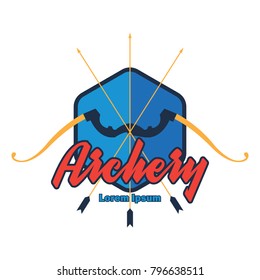 archery logo with text space for your slogan / tag line, vector illustration