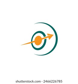 Archery logo vector flat design template