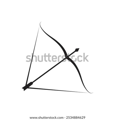 Archery logo vector ilustration flat design