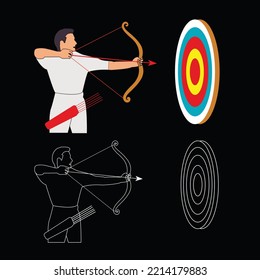 Archery and Archery man vector illustration design with arrows.