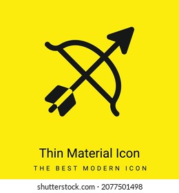 Archery minimal bright yellow material icon