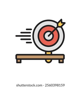 Archery Moving Target Icon Vetor Illustration