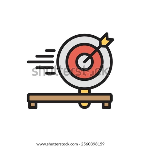 Archery Moving Target Icon Vetor Illustration