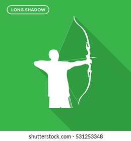 Archery Player Athlete icon illustration isolated vector sign symbol