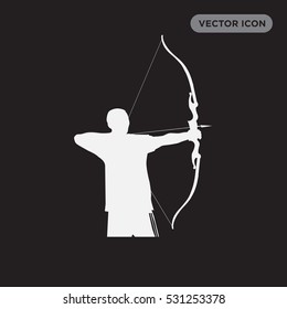 Archery Player Athlete icon illustration isolated vector sign symbol