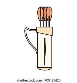 Archery quiver isolated