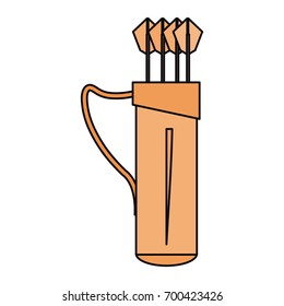 Archery quiver isolated