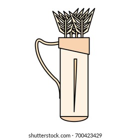 Archery quiver isolated
