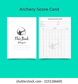 Archery Score Log Book KDP Interior. newborn printable tracker, planner, notebook, mood diary.
