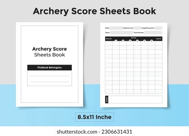  Archery Score Sheets Book - KDP Interior