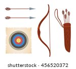 Archery Set. Vector design elements.