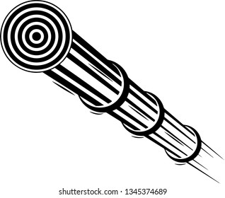 Archery Shooting Target Motion Moving Effect With Speed Line Trails