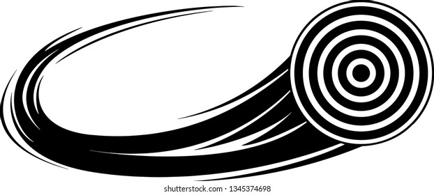 Archery Shooting Target Motion Moving Effect With Speed Line Trails