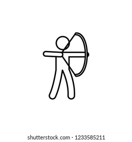 archery sign icon. Element of navigation sign icon. Thin line icon for website design and development, app development. Premium icon