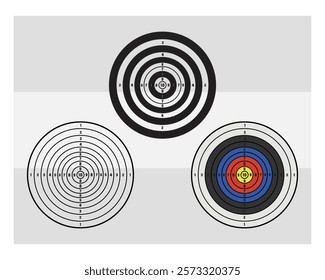 Archery, Archery Silhouette, Sports, Archery Game, Archery Arrow, Arrow, Target, vector, Clipart, Silhouette, Target Board, 