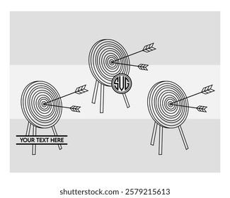 Archery, Archery Silhouette, Sports, Archery Game, Archery Arrow, Arrow, Target, vector, Clipart, Silhouette, Target Board, 