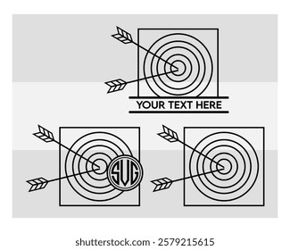 Archery, Archery Silhouette, Sports, Archery Game, Archery Arrow, Arrow, Target, vector, Clipart, Silhouette, Target Board, 