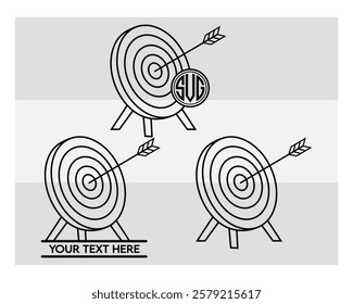 Archery, Archery Silhouette, Sports, Archery Game, Archery Arrow, Arrow, Target, vector, Clipart, Silhouette, Target Board, 