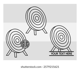 Archery, Archery Silhouette, Sports, Archery Game, Archery Arrow, Arrow, Target, vector, Clipart, Silhouette, Target Board, 