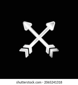 Archery silver plated metallic icon