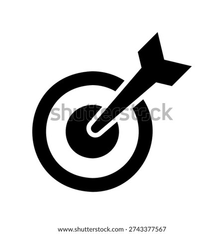Archery Simple black vector icon with a theme