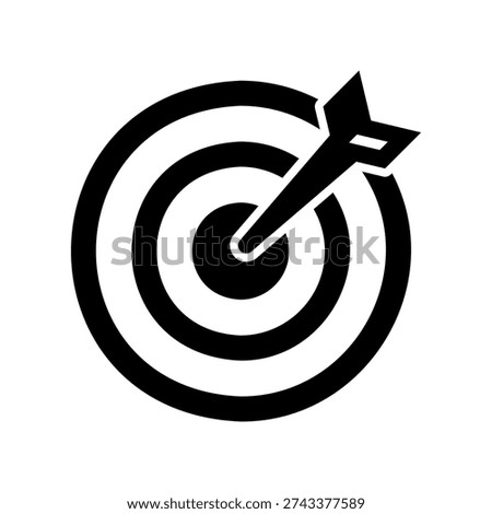 Archery Simple black vector icon with a theme