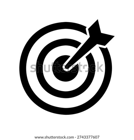 Archery Simple black vector icon with a theme