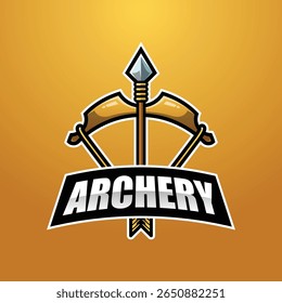 Archery Sport Emblem for Logo Template and Sticker.