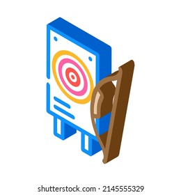 archery sport isometric icon vector. archery sport sign. isolated symbol illustration