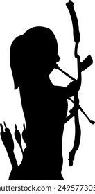 Archery sport silhouettes player vector