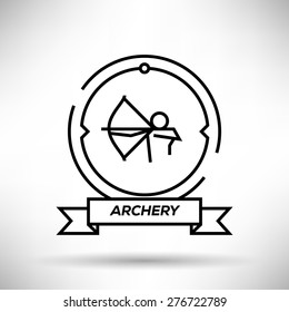 Archery Sport Stroke Icon