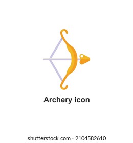 Archery sports icon designed in flat and colorful style in archery sports vector illustration for sports icon theme