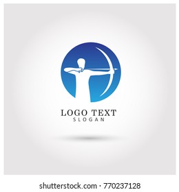 Archery Symbol & Icon Logo Vector Template